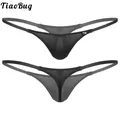 Tiaobug-Micro String en Nylon pour Homme Taille Basse Solide artificiel astique Respirant