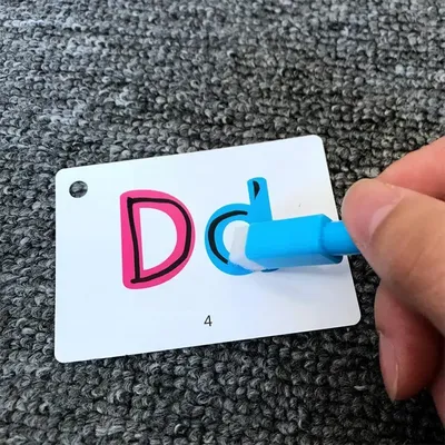 Cartes Flash de l'Alphabet Amusantes pour Enfant Présвà la Maternelle Lettres Majuscules ABC