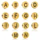 Dorypik-Perles d'espacement lettre A/I/N 7mm plates et rondes dorées alphabet/lettre adt