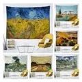 Van Gogh – tapisserie de champ de blé paysage de roche décoration murale en tissu suspendu pour