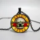 Pop Rock Band Gun N RoseS Art Picture Gothique Punk Verre Pendentif avantCollier Long Pendentif