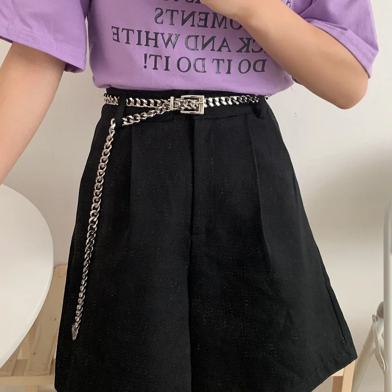 Ceinture en fer et métal pour femme, accessoire tendance pour jean sauvage, chaîne de taille, décoration