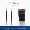 Recharges de stylos gel 0.5mm encre noire ou bleue recharges de stylos gel courts 9.8cm