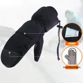 Gants de snowboard imperméables à cinq doigts pour hommes et femmes écran tactile chauds ski