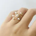 Bague d'Li-baroque remplie d'or 14 carats pour femmes matiques de perles naturelles bijoux
