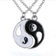 Collier avec pendentif noir et blanc Yin Yang 2 pièces bijoux ajourés de Couple sœur ou amie