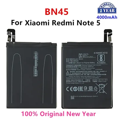 Remplacement de téléphone de haute qualité pour Xiaomi Redmi Note 5 batterie d'origine BN45 100%