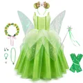 Robe de clochette fantaisie avec ailes pour enfants Costume de Cosplay féerique Pixie pour