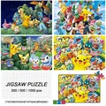 Puzzle de Dessin Animé Pikachu pour Enfant Jeu de Société Dominless Pokemon 300/500/1000 Pièces