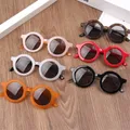 Lunettes de soleil pour enfants nouvelle collection sauvage de lunettes de soleil rondes rétro