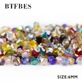 BTFBES – perles en cristal autrichien AB Bicone 6mm 50 pièces cône en verre entretoise perle