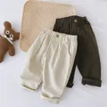 Jeans droits taille haute pour enfants pantalons en coton pour bébés filles et garçons vêtements
