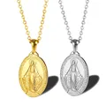 Collier pendentif naren acier inoxydable pour femme et homme bijoux sauvages médaille miraculeuse