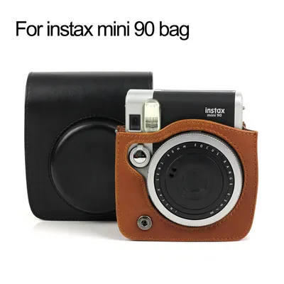 Sac de protection en cuir PU pour appareil photo instantané Fujifilm Instax Mini 90 housse avec