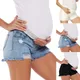 Short d'été pour femme pantalon élastique jean déchiré pantalon en denim vêtements de grossesse