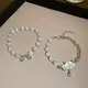 Bracelets perlés en biscuits mignons pour femmes pendentif petite cloche bracelet perlé simple