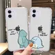 Coque Couple Dinosaure pour iPhone Coque Transparente iPhone 13 Pro Max 11 12 Pro Max Mini X