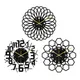 Fashionable Wall Clock Silent Clocks Art Decor Quartz Decorative Black Round for Living Room Office