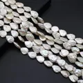 Perles baroques irrégulières goutte d'eau perles blanches perles d'eau douce naturelles