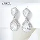 ZAKadvocate-Boucles d'oreilles pendantes en cristal pour femmes goutte d'eau en forme de goutte