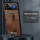 Étui de luxe en cuir avec dragonne pour Samsung Galaxy Z Flip 3 Z Flip 4 Z Flip 5 Z Flip5 support