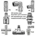 304 raccord pneumatique rapide en acier inoxydable tuyau d'air 4 6 8 10 12 14 16mm haute pression