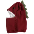 Bonnet en tricot pour enfants cagoule écharpe chapeau mignon dessin animé dinosaure doublure