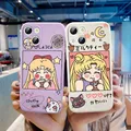 Sailor Moon Love Coque de téléphone en ULde silicone liquide pour Apple iPhone 13 12 Mini 11 XS
