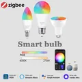 Zigbee-Ampoules LED intelligentes E14 GU10 Smart Life Lampe LED RVB + WW + CW Ampoule LED à