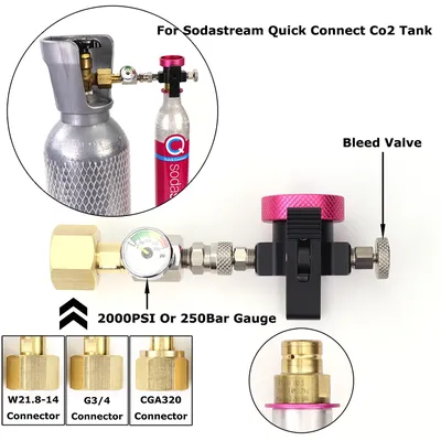 Adaptateur de recharge précieux avec kit de jauge SodaStream Terra DUO Rapide allergique Co2