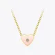 Enfashion-Collier coeur rose pour femme acier inoxydable bijoux fantaisie document doré colliers