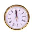 Horloge à Quartz de 2 à 1/2 Pouces (65mm) avec Cadran Blanc et Garniture Dorée Accessoire de