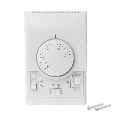 Thermostat mécanique AC 220V interrupteur de commande climatiseur ventilateur bobine contrôleur