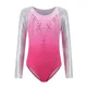 Costume de gymnastique pour enfants vêtements de danse pour filles manches longues motif de