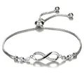 Bracelet en cristal réglable pour femme breloque d'amour sans fin bijoux de tennis cadeau