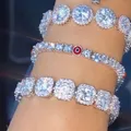 Bracelets de tennis en biscuits pour hommes et femmes gros bijoux à la main bracelet en cristal