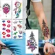 Faux tatouage temporaire en henné pour enfants autocollant attrape-rêve lèvres fleurs animaux