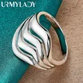 URMYLADY – bague en argent Sterling 925 ondulé pour femme bijou à breloques à la mode 6-10 #