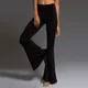 Pantalon évasé taille haute élastique pour femme pantalon Long slim décontracté résistant