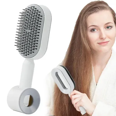 Brosse à cheveux de massage à coussin d'air auto livres poignées brosse à cheveux à la ligne