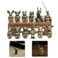Porte-encens en bronze mini encensoir animal du zodiaque chinois support Joss-Stick pour parfum