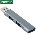 Adaptateur de répartiteur USB HUB 3.0 2.0 en aluminium 3 ports Usb pour Lenovo Xiaomi Macbook Pc
