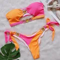 Maillot de bain avec biscuits pour femmes bikini brésilien sexy ensemble deux pièces vêtements de