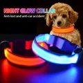 Collier lumineux LED Anti-perte pour chien et chat accessoire de sécurité nocturne avec piles