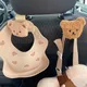 Crochets d'ours de dessin animé portable pour siège arrière de voiture cintre de poussette sac à