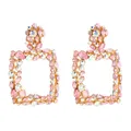 KMVEXO — Boucles d'oreilles en métal et cristal pour femme 2020 vintage rose bleu goutte cadeau