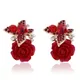 Milangirl-Boucles d'oreilles fleur rose en résine vintage pour femme biscuits exquis boucles