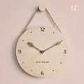 Horloge Murale en Bois avec Corde de Conface Grande Horloge Murale de Style Simple Montre pour