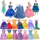 Robe princesse Elsa & raiponce Disney pour filles tenue de fête de carnaval Costume de Cosplay