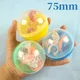 Lot de 3 capsules transparentes en plastique 75mm pour distributeur automatique Shilly Egg Ikk